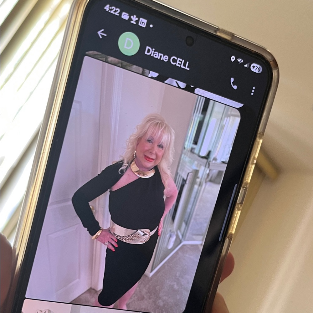 Smartphone with Clear Protective Case - Black Screen